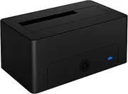 ICY BOX HDD/Hard Drive Docking Station USB 3.0 for SATA 2.5 Inch & 3.5 Inch Hard Drive Clone Station & Reader Adapter External Black IB-1121-U3