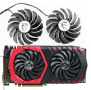 Pair Fans Cooling Fan For MSI RX 470 480 570 580 GTX1080Ti 4PIN PLD10010S12HH