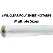 6Mil Clear & Black Poly Tarp 1 Roll Lightweight Barrier | Dust & Paint Overspray