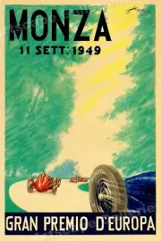 1949 Monza Italian Grand Prix European Racing Poster - 24x36