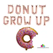 Rose Gold DONUT GROW UP with Sprinkle Donut Balloons