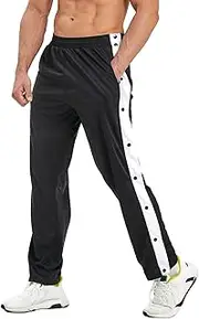 [SCHEKNTS] Men's Sweatpants Tear Away Basketball Pants Athletic Workout Running Casual Loose Jogger with Pockets