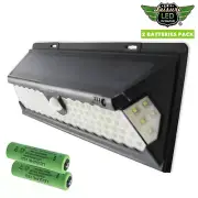 RV Motion Sensor Solar Exterior Utility Light 86 LED Black with EXTRA Batteries