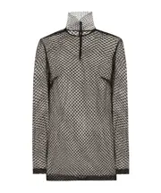 Dolce Gabbana High Neck Mesh Top IT42 black