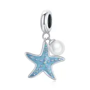 Silver plating Starfish Pendant Charm for Women Bracelet DIY Jewelry