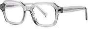Retro Rectangular Thick Anti-Blue Light Glasses For Men Women Made Of Acetate Modern Fashion Transparent Lenses