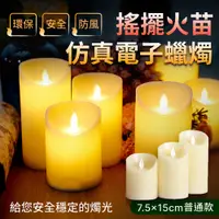 在飛比找PChome24h購物優惠-搖擺火苗仿真電子蠟燭 7.5x15cm普通款 LED蠟燭燈 