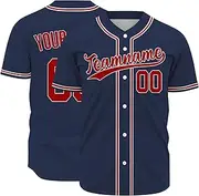 [Lonhooker] Custom Baseball Jersey Printed Stitched Softball Jersey Design Your Own Jersey Shirts for Men Women