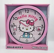 Hello Kitty Face Pink Wall Clock ,New, Sanrio