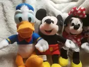 Mickey Minnie Donald Disneyland Paris Disney bean bag plush NEW Magic