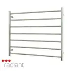 Radiant RTR08 Heated Towel Rail-900 x 750mm-Mirror Polished-Bottom Left Wiring