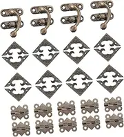 MUCKLILY 1Set Retro Latch Packing Box Buckle Protector Vintage Decorative Box Hasp Corner Protectors Stylish Design with Fine Craftsmanship