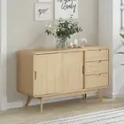 Merryluk Oslo Buffet Sideboard Storage Cabinet 3 Drawers Shelf Cupboard Hallway