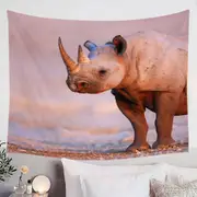 Real Rhino Tapestry