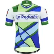 Mens Retro La Redoute Cycling Jersey Bicycle Jersey Cycling Shirt Cycling Tops
