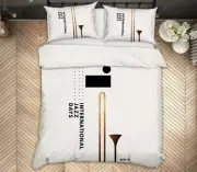 3D Horn Jazz Days 3569NA Bed Pillowcases Quilt Cover Duvet Boris Draschoff Fay