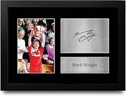 HWC Trading FR A4 Mark Wright Liverpool Gifts Printed Signed Autograph Picture for Football Fans and Supporters - A4 Framed