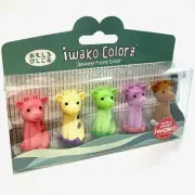 IWAKO Japanese Puzzle Colorz Giraffe Eraser