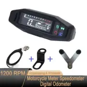 Mini LCD Digital Motorcycle 12V Speedometer Oil Gauge Tachometer Electric Meters