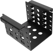 Angoily 2.5 Inch to 3.5 Inch Hard Drive Conversion Bracket 4 Bay Mounting Kit Aluminum Alloy Construction for Case (Black)