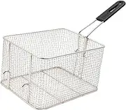 Fenteer Deep Fry Basket Cooking Tool Food Container Stainless Steel Cookware Mesh French Fry Chips Basket for Chips Cafe Barbecue, Square L
