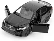 1:36 Camry XSE Car Model, Diecast Pull Back Model Toy Car, Doors Open, Collection Kids Toy for Aged 3 and up, Gift Black
