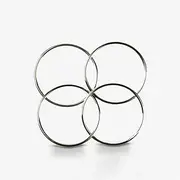 4.5" Linking Rings (Set of 4, Chrome) Magic Tricks Magician Close Up Stage Illusions Props Street Magic Gimmicks Classic Toys