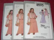 1978 UNCIRCULATED SIMPLICITY #8593-LADIES BLOUSE-SKIRT-JACKET PATTERN 8-16 FF