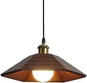 Geometric Wood Pendant Light Mini Chandelier, Modern Kitchen Island Lighting Fixtures E27