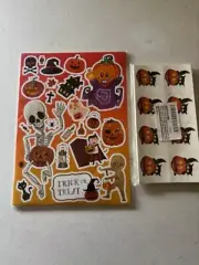 Halloween Stickers Pumpkin, Skeleton, Skull and Kids Temporary Tattoos NEW 400+