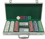 Trademark 300 Chip Texas Hold'em Set with Aluminum Case (Silver)
