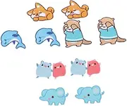Hohopeti 10pcs Cartoon Animal Embroidery Patches DIY Repair Appliques for Clothes Bags Hats Shoes Adhesive Self Stick Animal Shape Patches for Easy Decoration and Repair