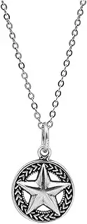 [ZhuyuanSD] Personalized retro star necklace trendy five-pointed star round clavicle chain