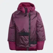 Adidas Women's Outerior Cold.Rdy Down Puffer Jacket In Power Berry FT2458 SZ. XS