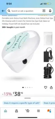 Portable Ionic Detox Foot Bath Machine, Ionic Detox Foot Spa Chi Cleanse with...
