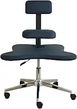Safe & Durrable Ergonomic Kneeling Chair Height Adjustable, Kneeling Chair with 360° Casters, Cross-Legged Chair Stable Load-Bearing for Home/Office