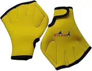 Webbed Swim Gloves Swimming Gloves, Paddle Five Finger Gloves, Snorkeling Fins Hand Gloves Aquatic Gloves for Aquatic Fitness