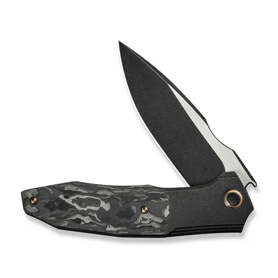 WE Knife Archeozoic 23091-1 Shredded Carbon Fiber Titanium M390 Knife