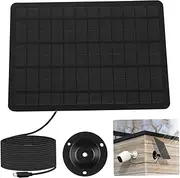 20W Solar Energy Panel for Security Camera Wall Mount Monocrystalline Solar Power Charger Lightweight Portable Compatible with Micro Devices Flexible Installation