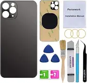 OEM Rear Back Glass Replacement for iPhone 11 Pro 5.8 inches with Reparing Toolkit and Pre-Installed Adhesive (Space Gray/Black)