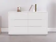 Byron Dresser 6 Drawer - White