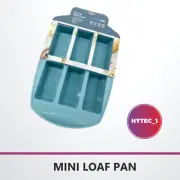 MINI LOAF PAN - SILICONE BAKING DISH 6 LOAF MUFFIN TRAY