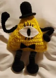 Gravity Falls Bill Cipher Handmade Amigurumi Fiber Art Piece