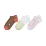 NIKE 襪子 EVERYDAY PLUS SOCK 女款 踝襪 三色 三雙入 快乾 透氣 CV2964-909