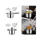 Stainless Steel Saucepan Frying Pan Skillet for Noodles Pasta Spaghetti