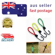 6Pcs ELASTIC BUNGEE CORDS With Hooks Multipurpose Hooks For Camping Tarps Tents