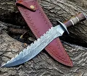 personalized 15 inches knife of Groomsmen Damascus Steel Hunting Bowie survival Knife Archery Hunting Sharpe Blade Sports Outdoor Recreation