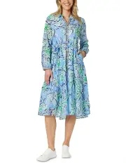 [Gordon Smith] Coastal Print Dress in Blue