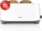 Rise Up 4-Slice Toaster, Extra Long Slots, 7 Browning Settings, White TAP0003WH