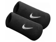 Nike Tennis Badminton Swoosh Double-Wide Wristband Sweatbands Wrist Band White